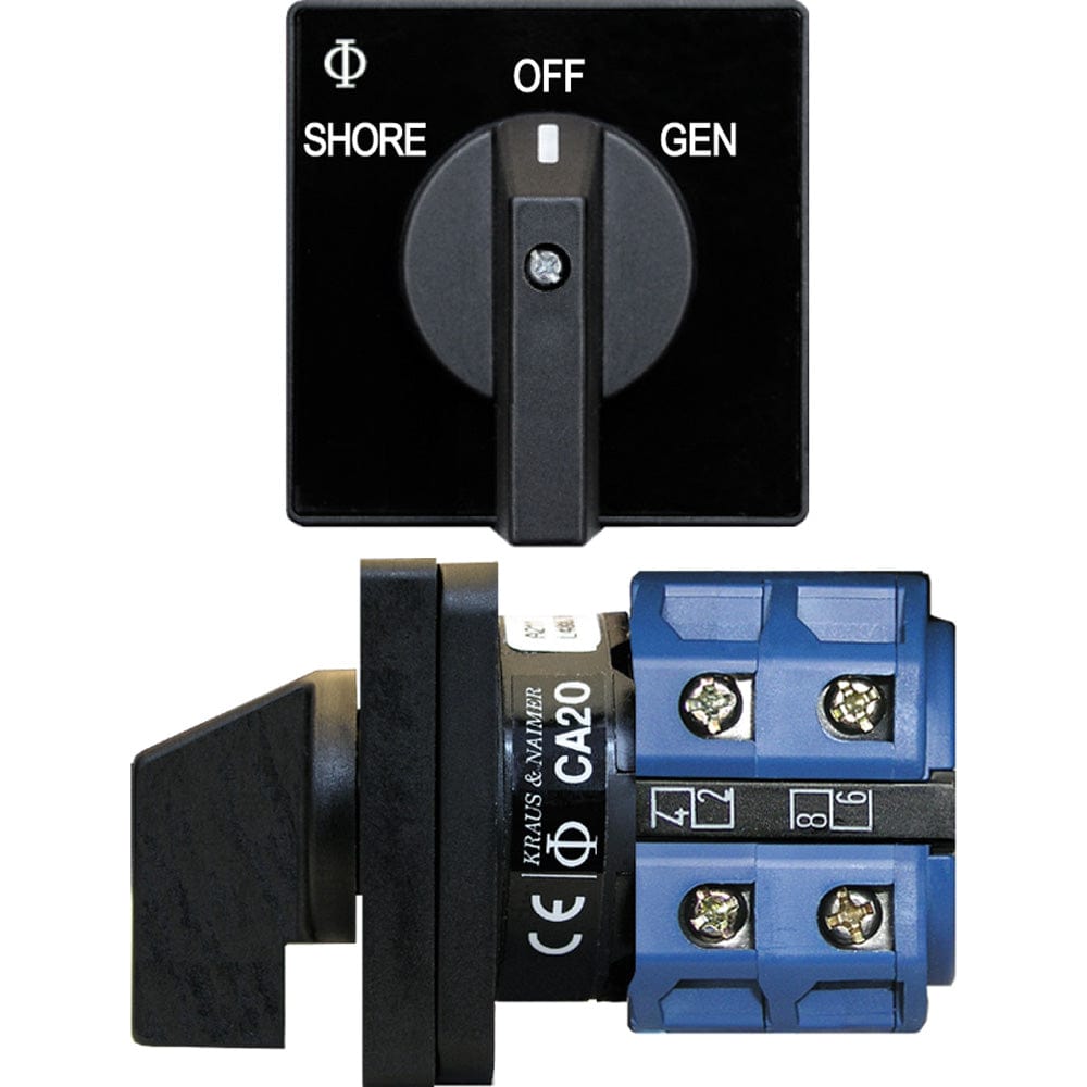 Blue Sea 9009 Switch, AC 120VAC 32A OFF +2 Position [9009] - The Happy Skipper