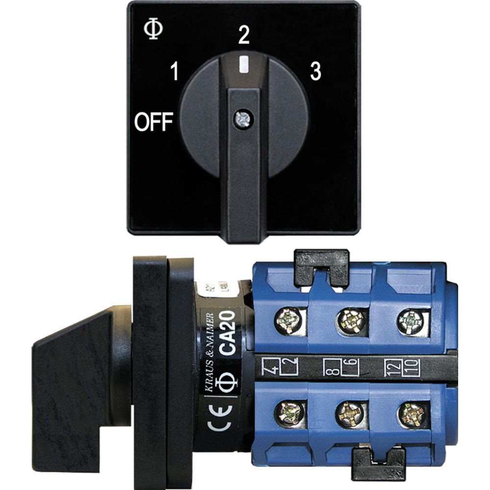 Blue Sea 9010 Switch, AV 120VAC 32A OFF +3 Positions [9010] - The Happy Skipper