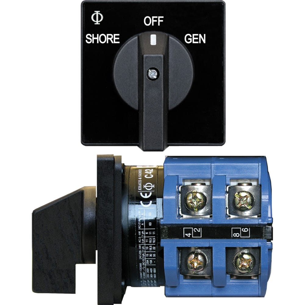 Blue Sea 9011 Switch, AV 120VAC 65A OFF +2 Positions [9011] - The Happy Skipper