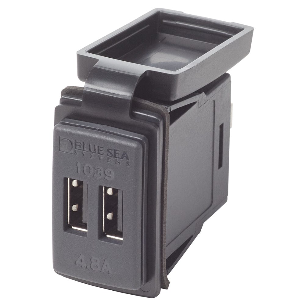 Blue Sea Dual USB Charger - 24V Contura Mount [1039] - The Happy Skipper