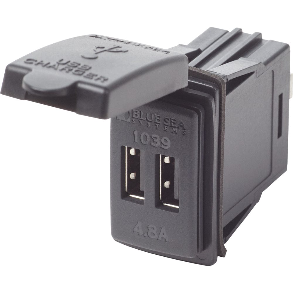 Blue Sea Dual USB Charger - 24V Contura Mount [1039] - The Happy Skipper