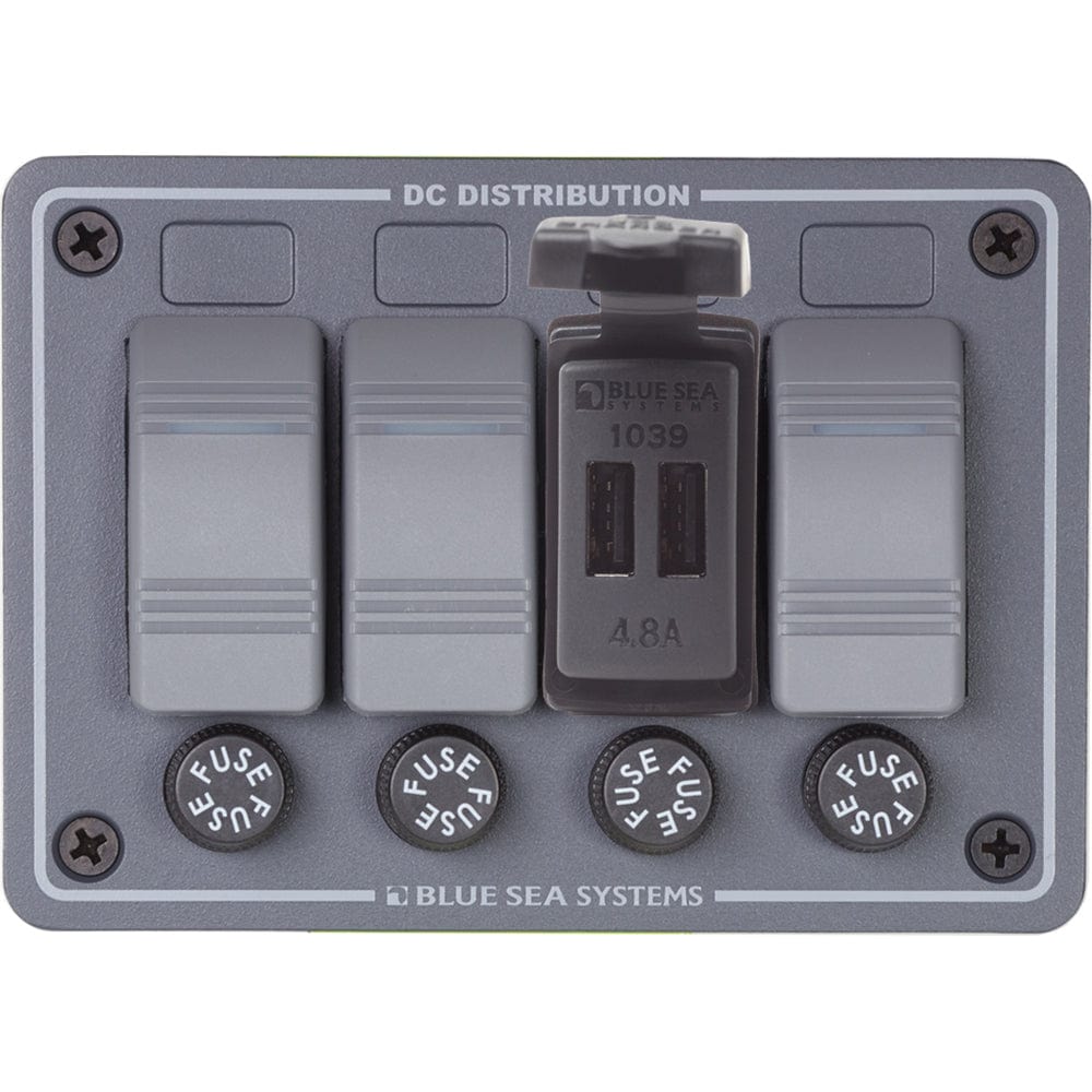 Blue Sea Dual USB Charger - 24V Contura Mount [1039] - The Happy Skipper