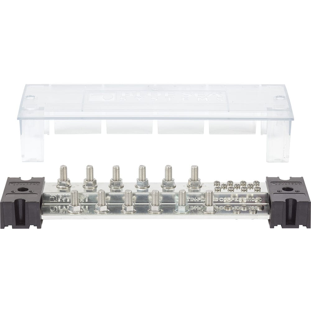 Blue Sea PowerBar 1000 - 12 3/8" Terminal Studs w/Cover [1991] - The Happy Skipper