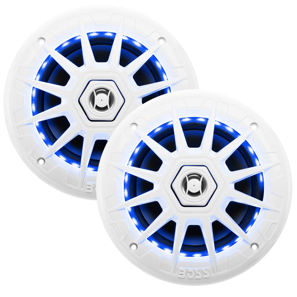 Boss Audio 6.5" MRGB65 Speakers w/RGB Lighting - White - 200W [MRGB65] - The Happy Skipper