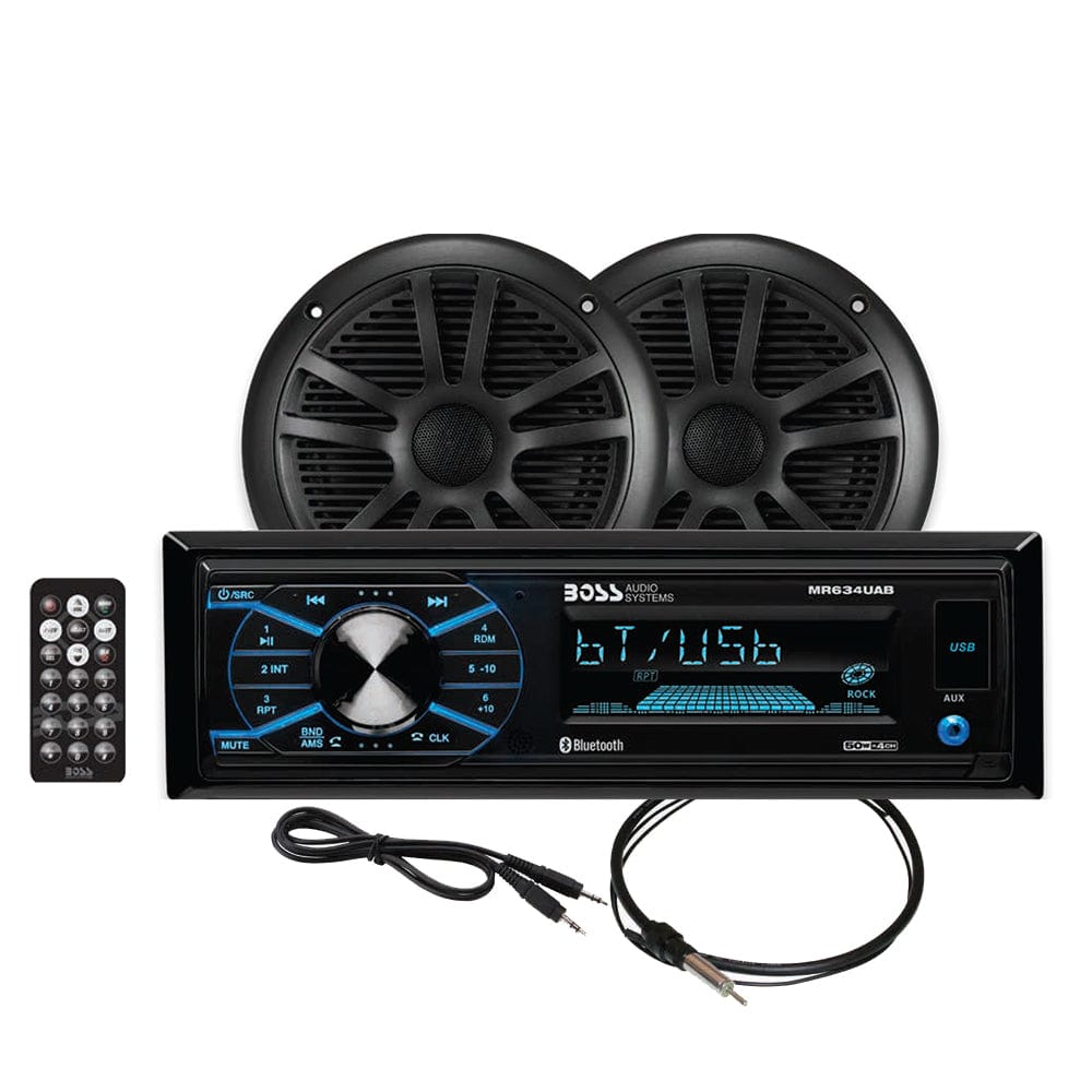 Boss Audio MCBK634B.6 Marine Stereo 6.5" Speaker Kit - Black [MCBK634B.6] - The Happy Skipper