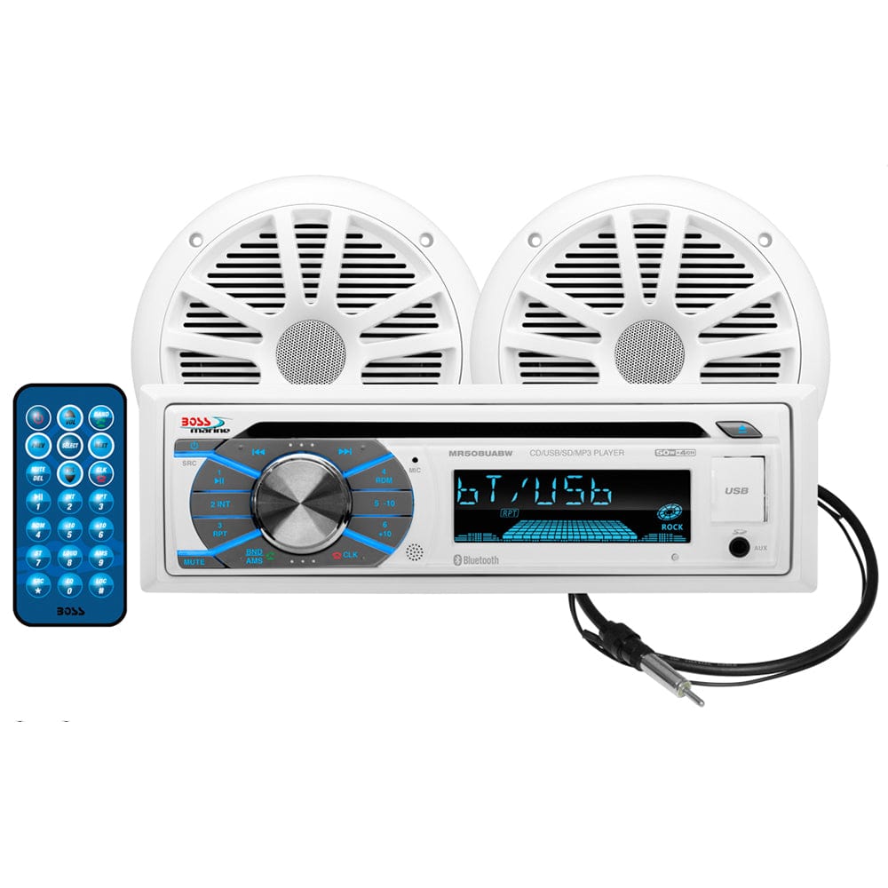 Boss Audio MCK508WB.6 Marine Stereo 6.5" Speaker Kit - White [MCK508WB.6] - The Happy Skipper