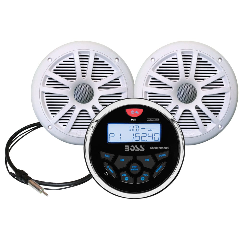 Boss Audio MCKGB350W.6 Marine Stereo 6.5" Speaker Kit - White [MCKGB350W.6] - The Happy Skipper