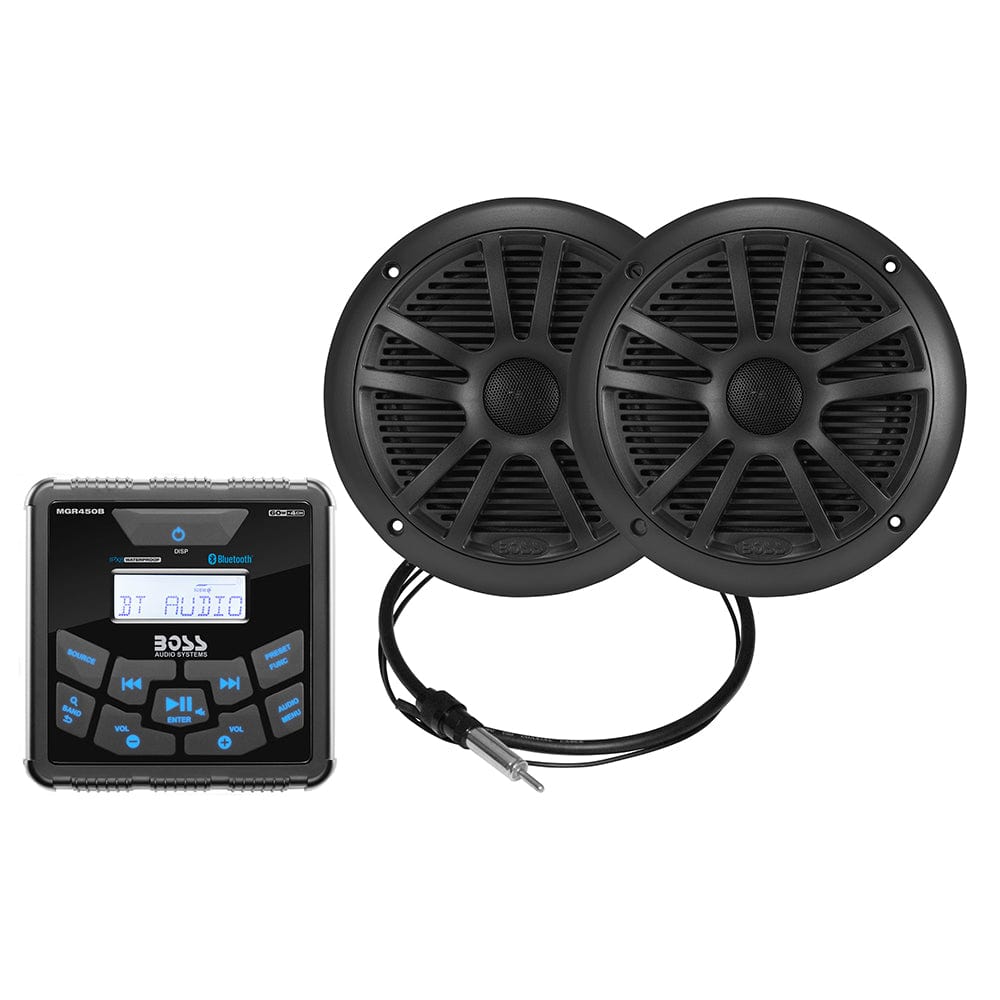 Boss Audio MCKGB450B.6 Marine Stereo 6.5" Speaker Kit - Black [MCKGB450B.6] - The Happy Skipper