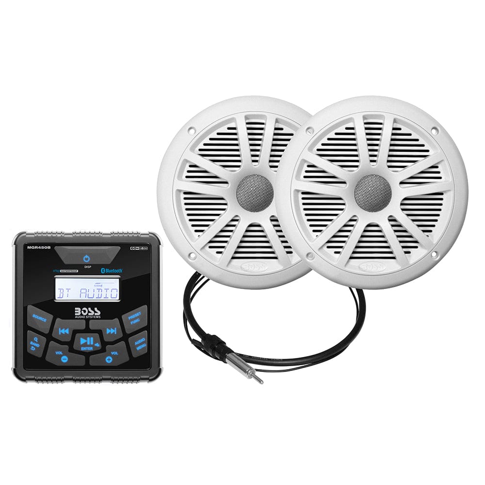 Boss Audio MCKGB450W.6 Marine Stereo 6.5" Speaker Kit - White [MCKGB450W.6] - The Happy Skipper