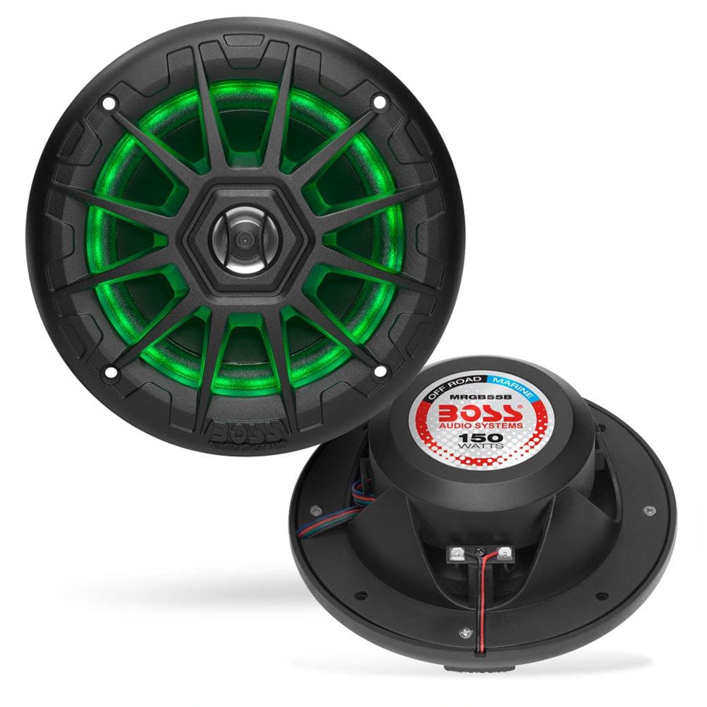 Boss Audio MRGB55B 5.25" Marine Speakers w/RGB Lighting - Black [MRGB55B] - The Happy Skipper