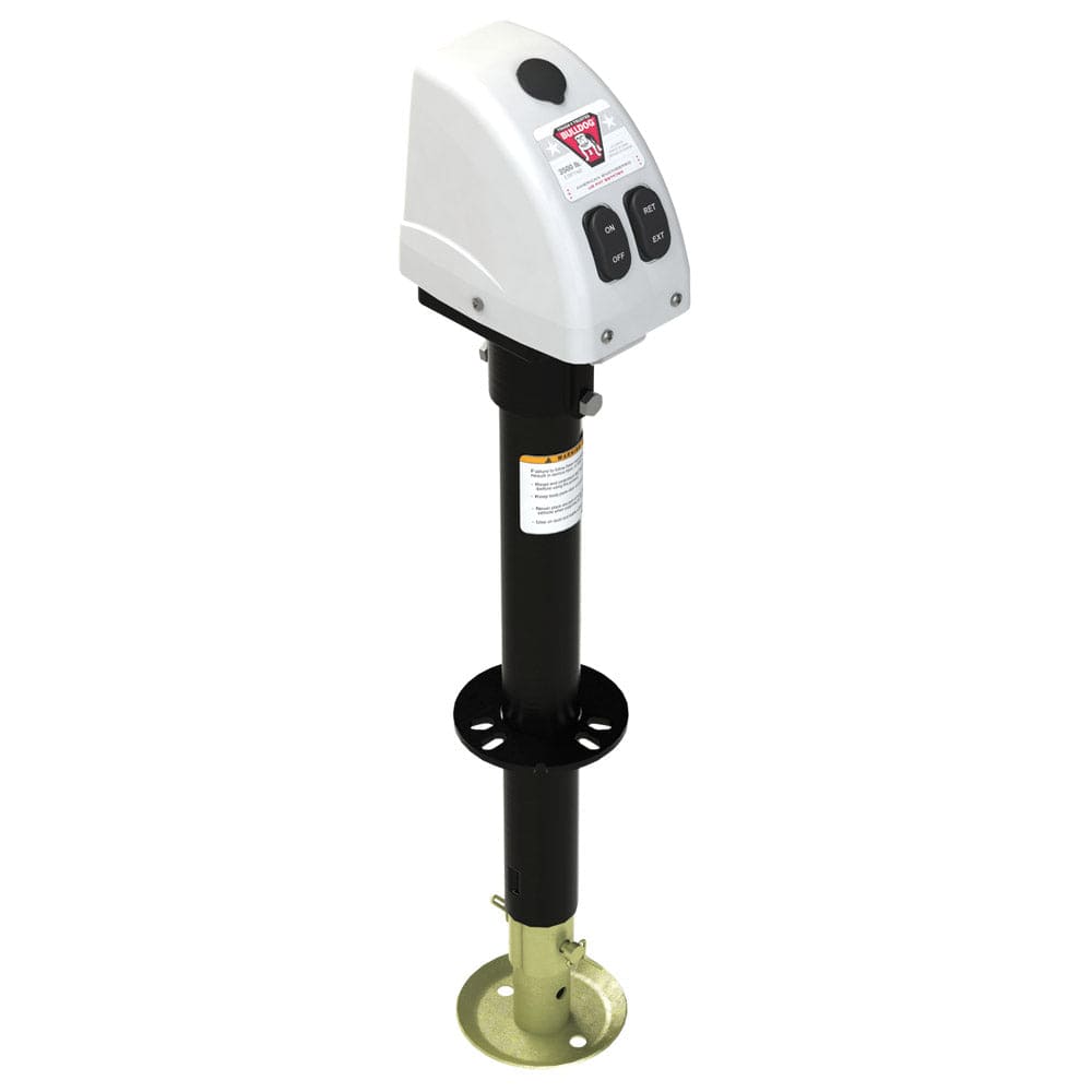Bulldog 3,500lbs A-Frame RV Jack w/Powered Drive - 12V - White Cover [500188] - The Happy Skipper