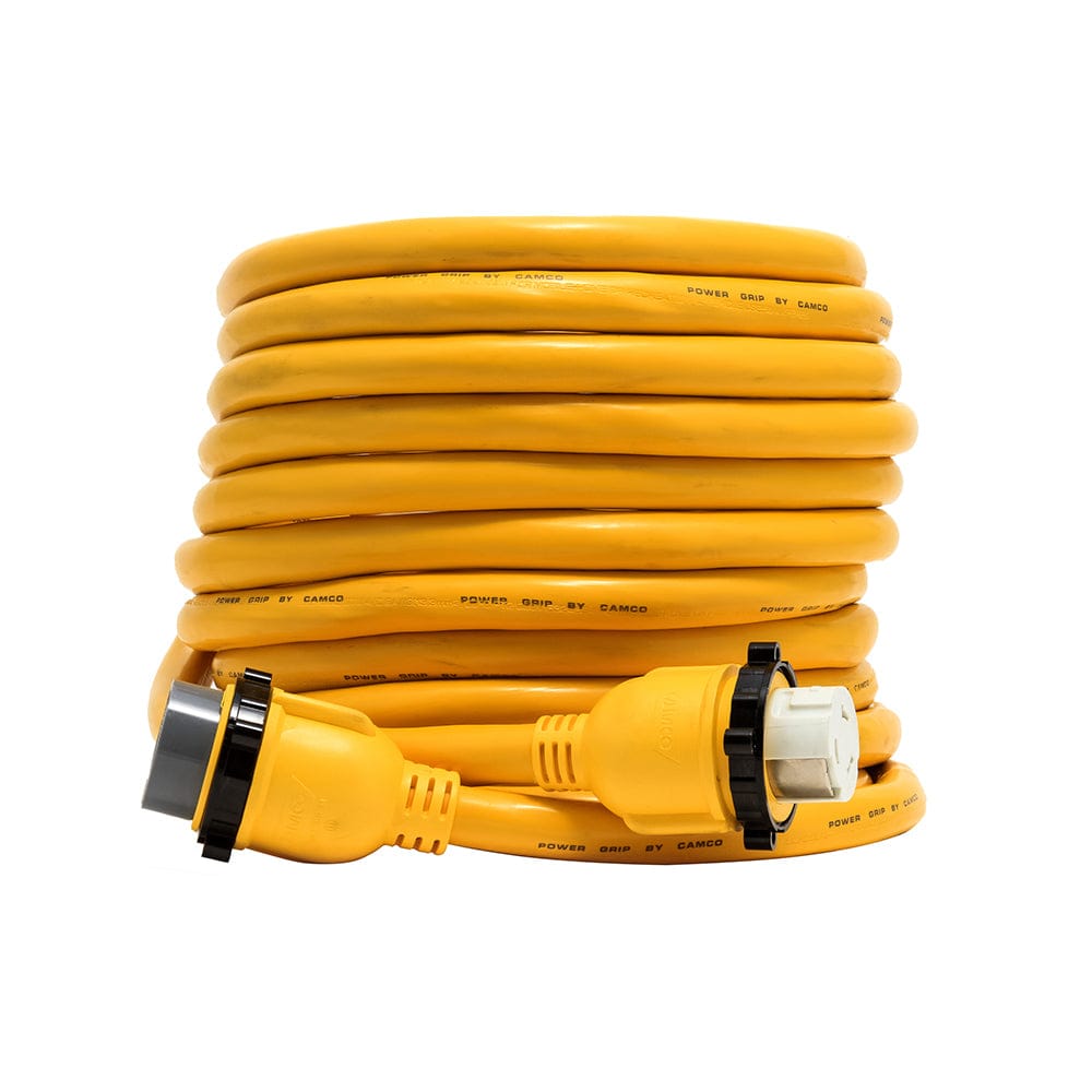 Camco 50 Amp Power Grip Marine Extension Cord - 50 M-Locking/F-Locking Adapter [55623] - The Happy Skipper