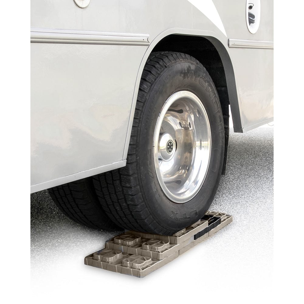 Camco FasTen Leveling Blocks w/T-Handle - 2x2 - Brown *10-Pack [44521] - The Happy Skipper