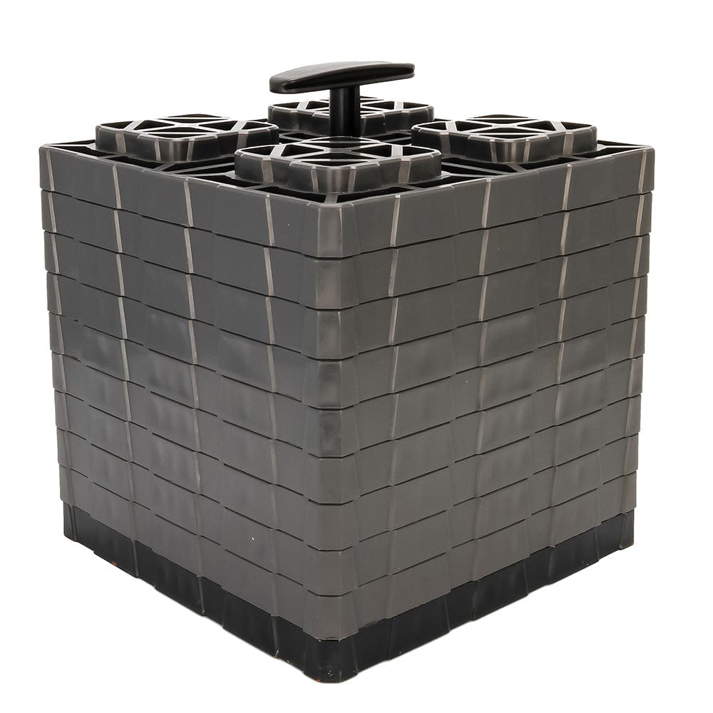 Camco FasTen Leveling Blocks XL w/T-Handle - 2x2 - Grey *10-Pack [44527] - The Happy Skipper