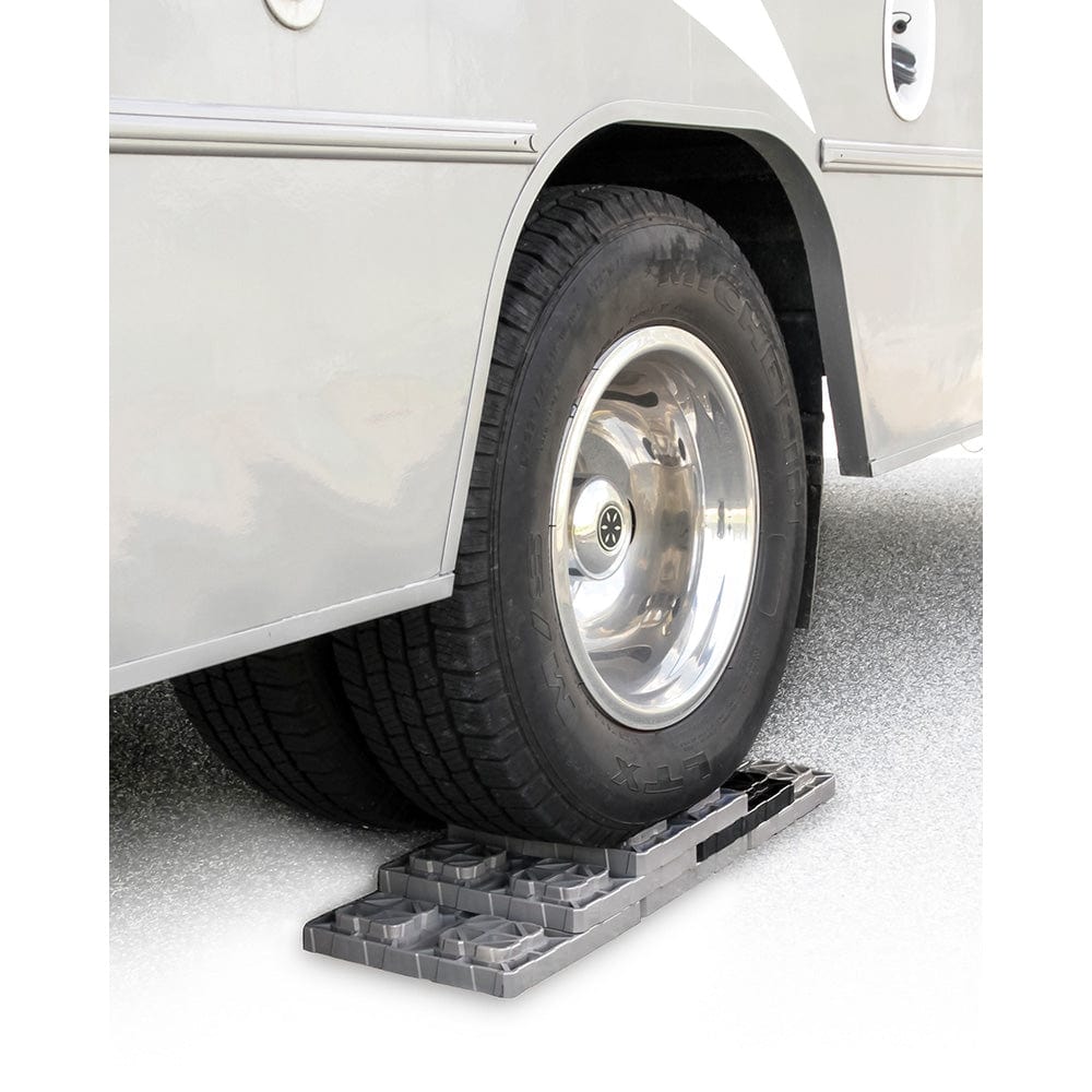 Camco FasTen Leveling Blocks XL w/T-Handle - 2x2 - Grey *10-Pack [44527] - The Happy Skipper