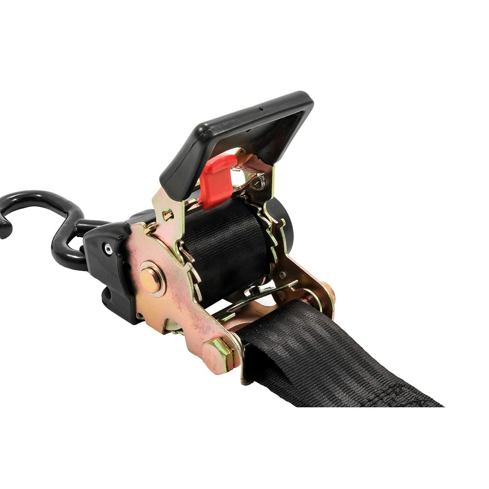 Camco Retractable Tie Down Straps - 2" Width 6 Dual Hooks [50031] - The Happy Skipper