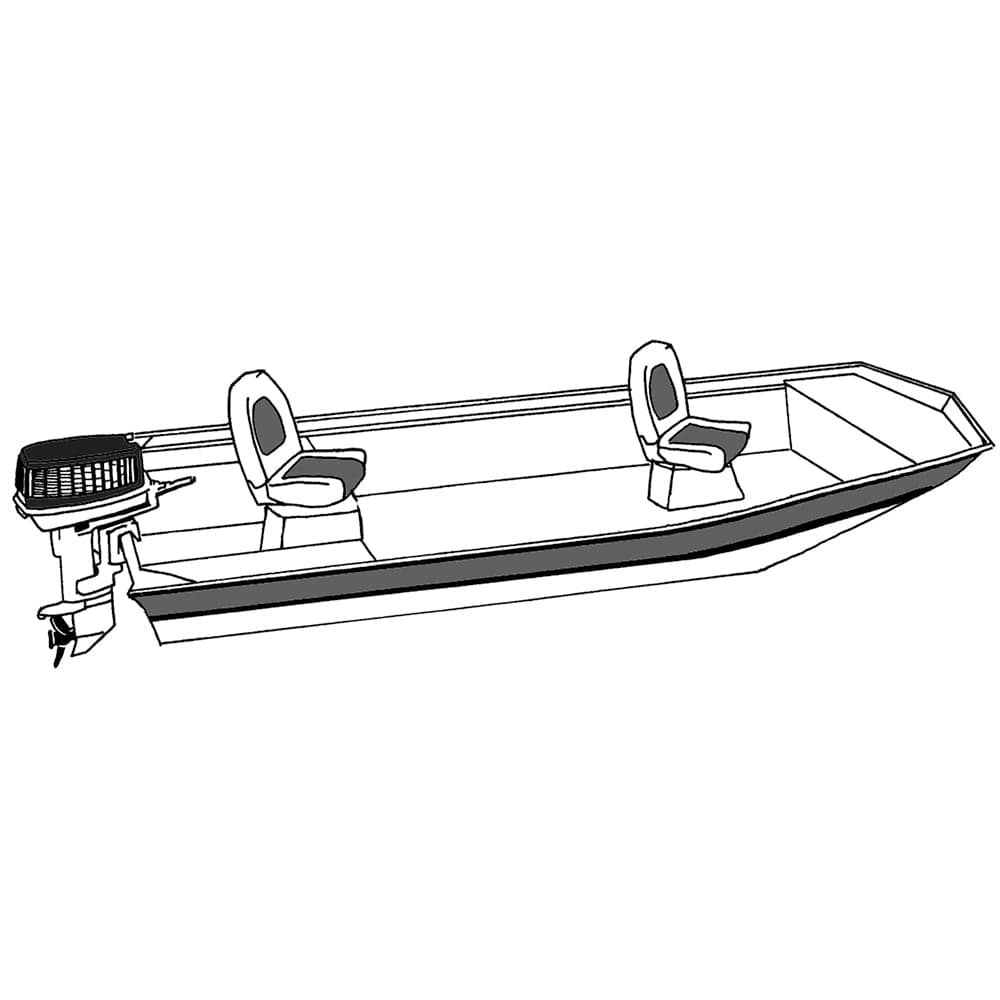 Carver Performance Poly-Guard Styled-to-Fit Boat Cover f/16.5 Open Jon Boats - Shadow Grass [74203C-SG] - The Happy Skipper