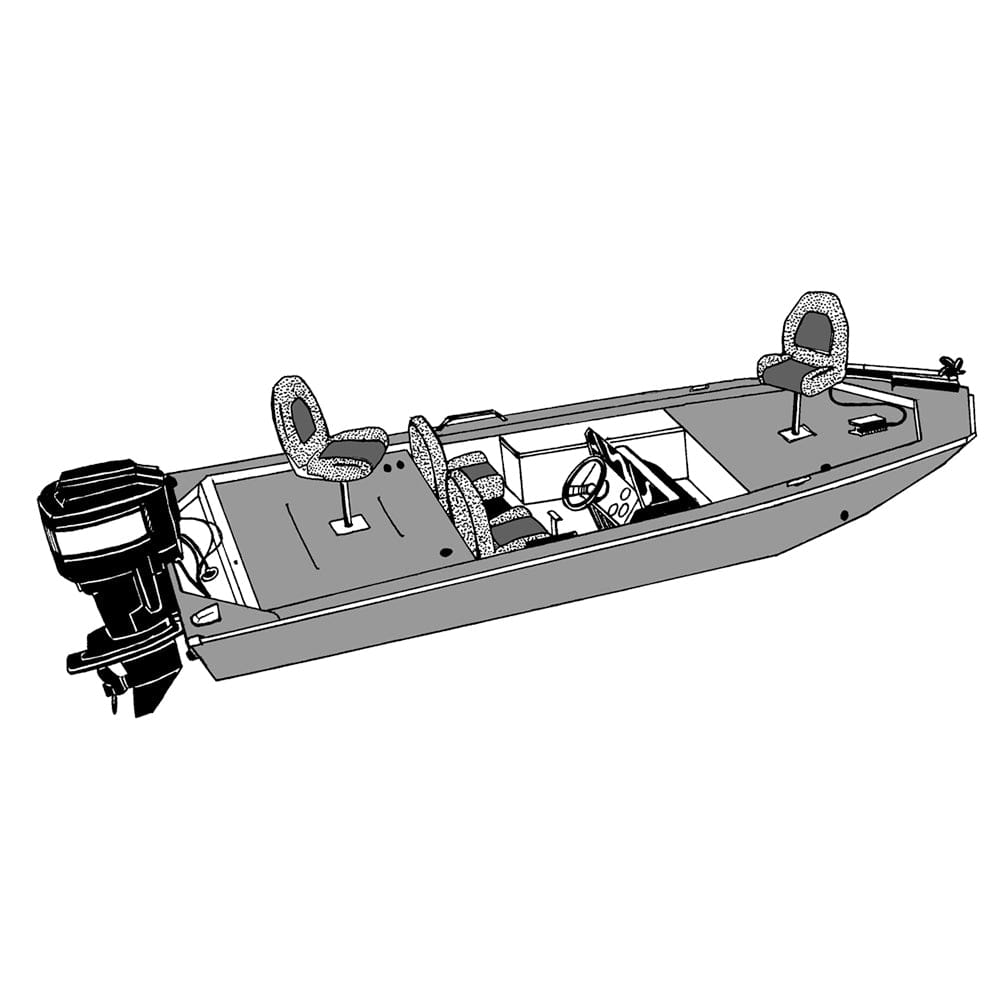 Carver Performance Poly-Guard Styled-to-Fit Boat Cover f/18.5 Jon Style Bass Boats - Shadow Grass [77818C-SG] - The Happy Skipper