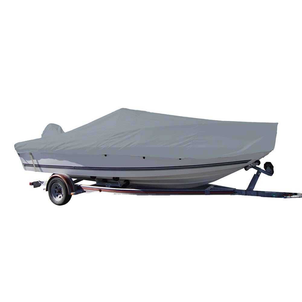 Carver Performance Poly-Guard Styled-to-Fit Boat Cover f/20.5 V-Hull Center Console Fishing Boat - Grey [70020P-10] - The Happy Skipper