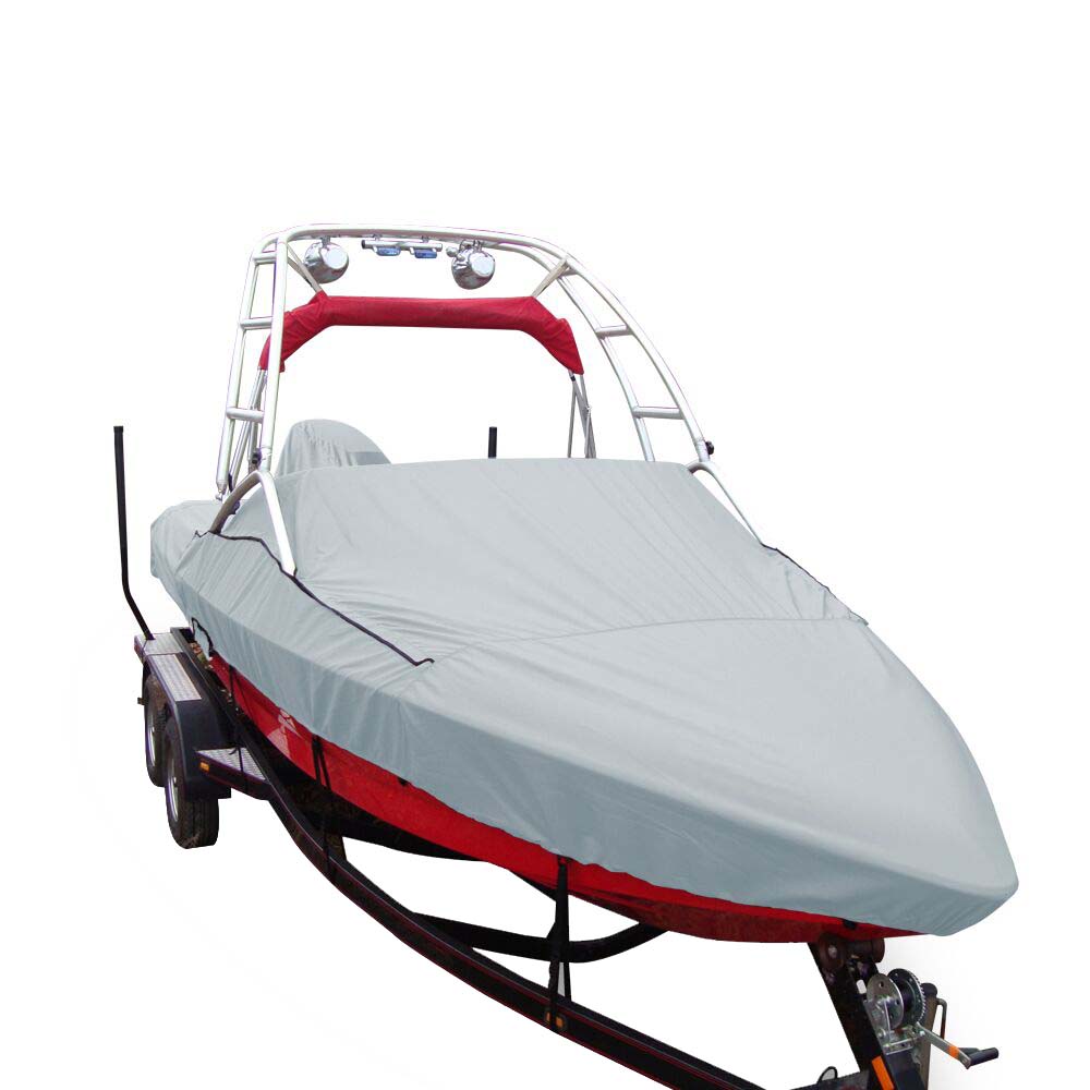 Carver Sun-DURA Specialty Boat Cover f/18.5 Sterndrive V-Hull Runabouts w/Tower [97118S-11] - The Happy Skipper