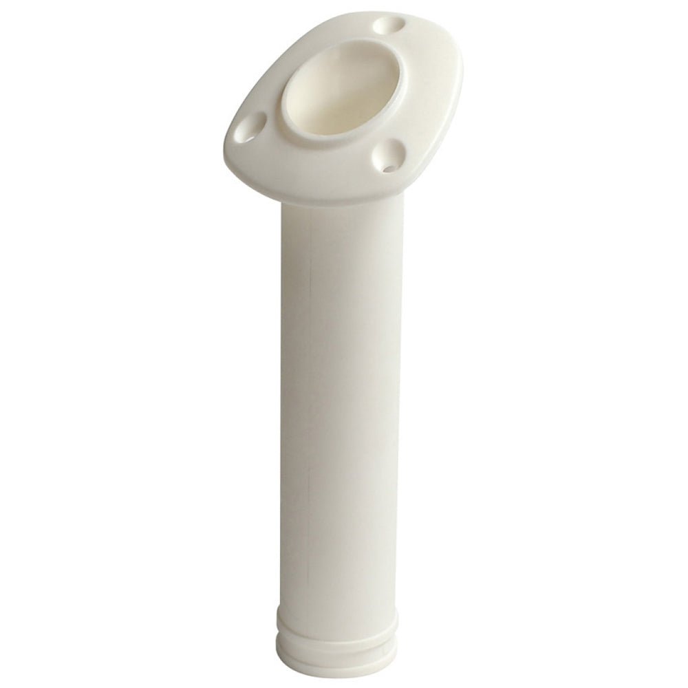 C.E. Smith Flush Mount 30 Degree Nylon Rod Holder - White [55120A] - The Happy Skipper