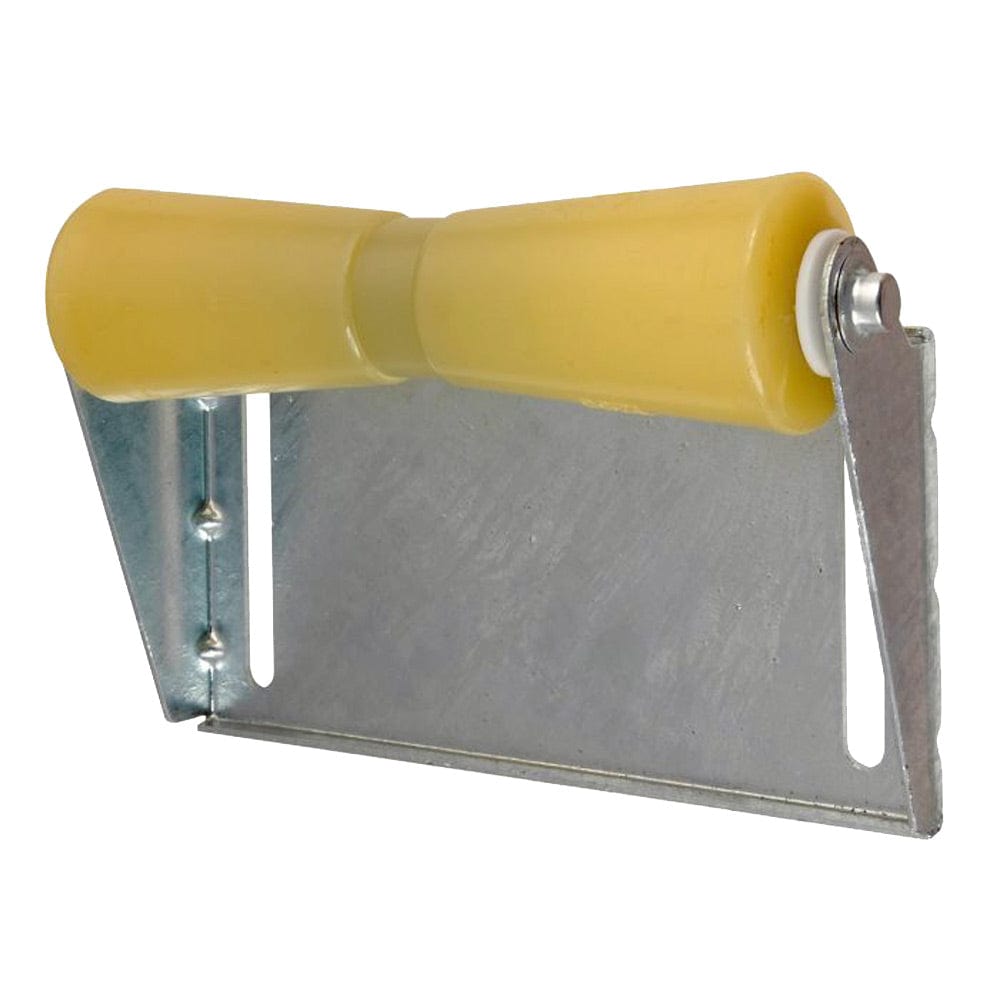C.E. Smith Panel Bracket Assembly 12" Keel Roller - Yellow TPR [10455G] - The Happy Skipper