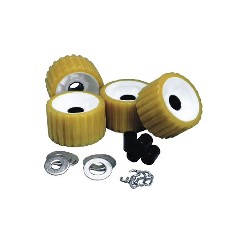 C.E. Smith Ribbed Roller Replacement Kit - 4 Pack - Gold [29310] - The Happy Skipper