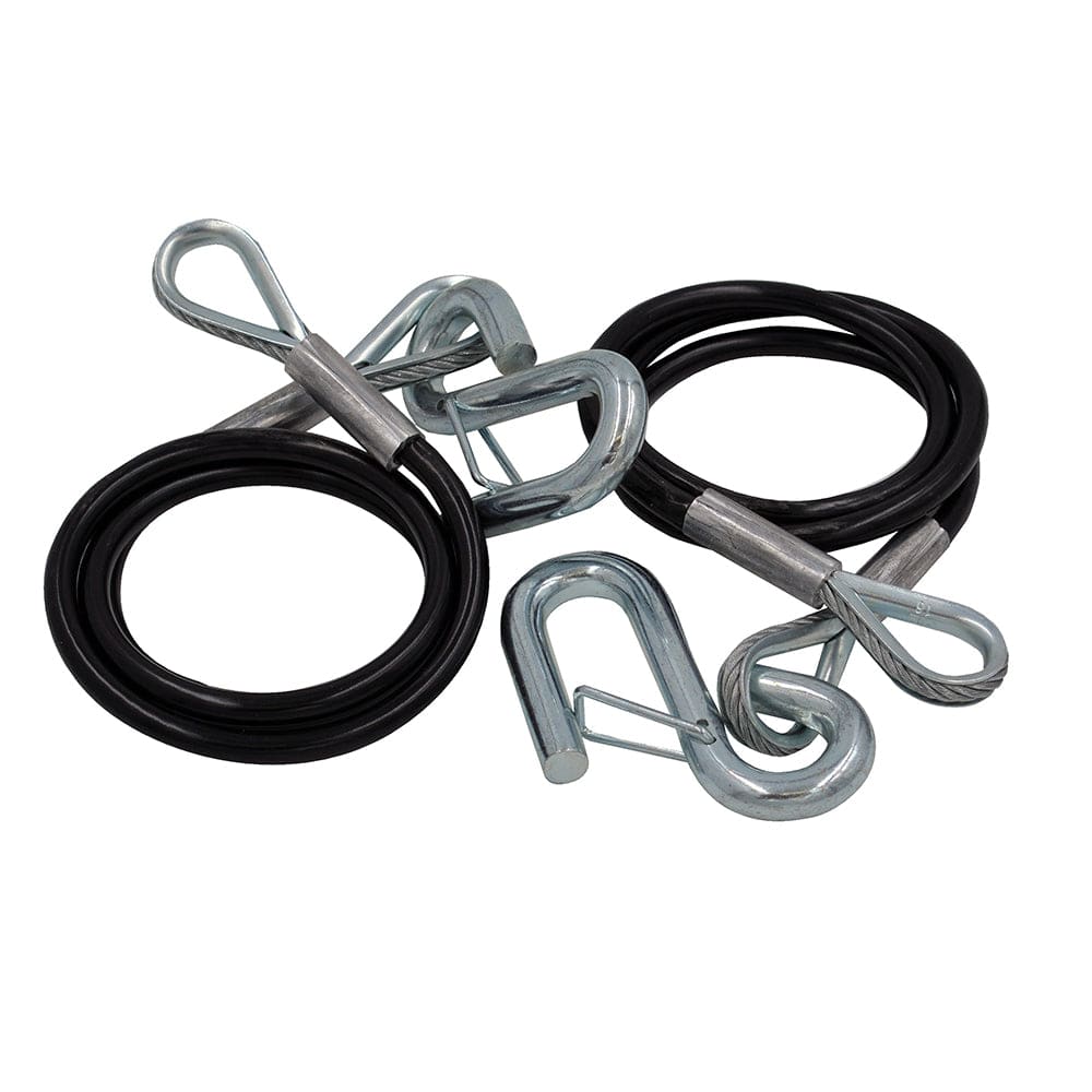 C.E. Smith Safety Cables - 3500lb Capacity - PVC Coated - Pair [16662A] - The Happy Skipper