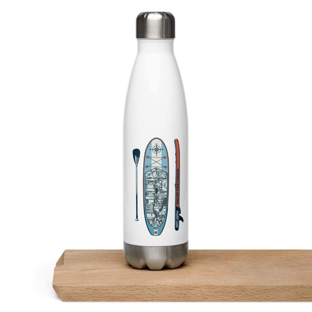 Classic Paddleboard Design Stainless Steel Water Bottle - The Happy Skipper