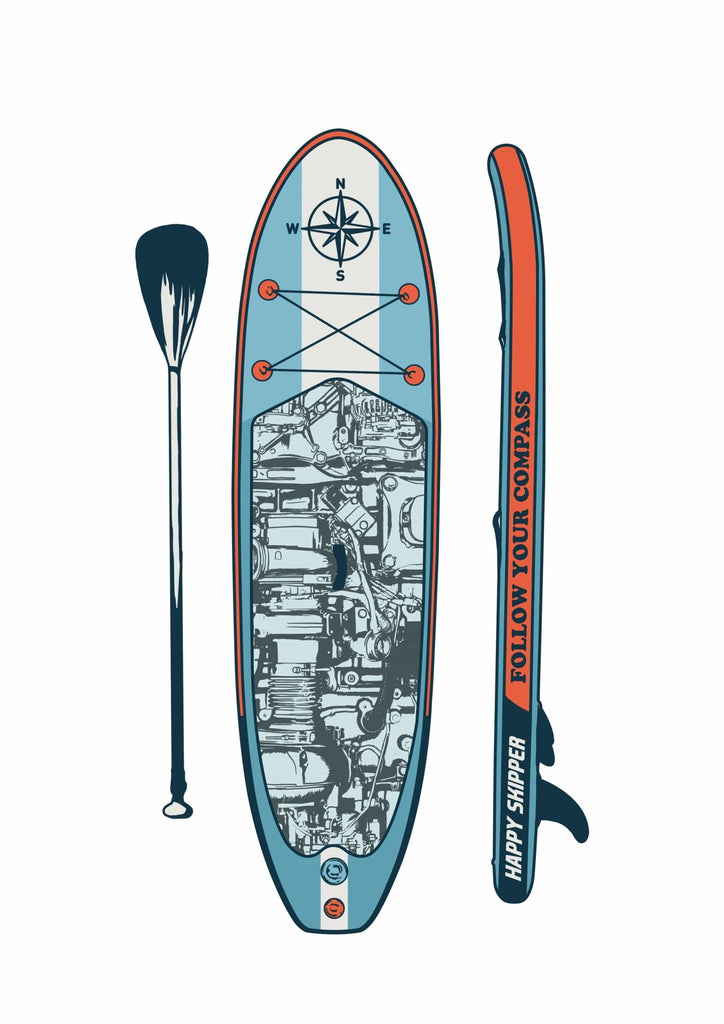 Classic Paddleboard Design Unisex Hoodie - The Happy Skipper
