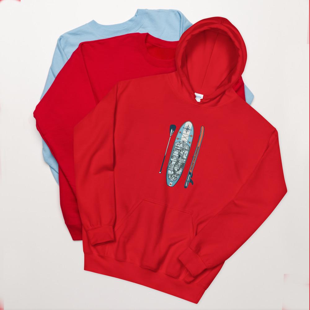 Classic Paddleboard Design Unisex Hoodie - The Happy Skipper