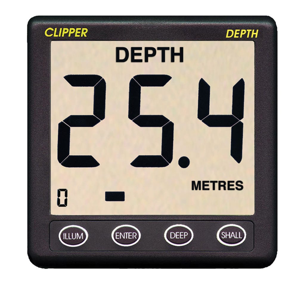 Clipper Depth Instrument w/Thru Hull Transducer & Cover [CL-D] - The Happy Skipper