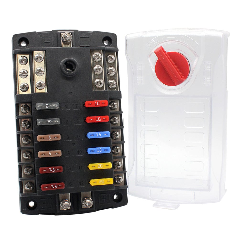 Cole Hersee 12 ATO Standard Series Fuse Block w/Ground Bus [880028-BP] - The Happy Skipper
