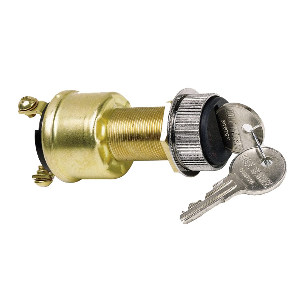 Cole Hersee 3 Position Brass Ignition Switch w/Rubber Boot [M-550-14-BP] - The Happy Skipper