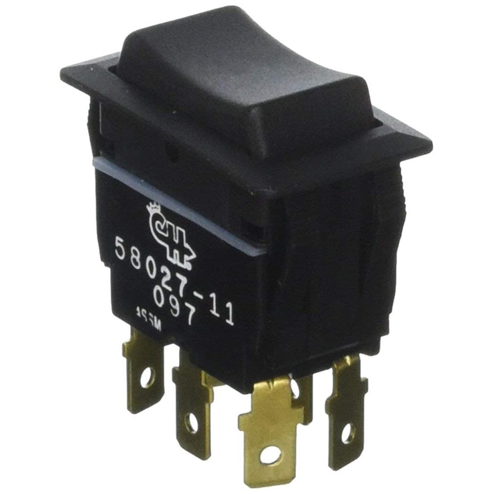 Cole Hersee Sealed Rocker Switch Non-Illuminated DPDT (On)-Off-(On) 6 Blade [58027-11-BP] - The Happy Skipper