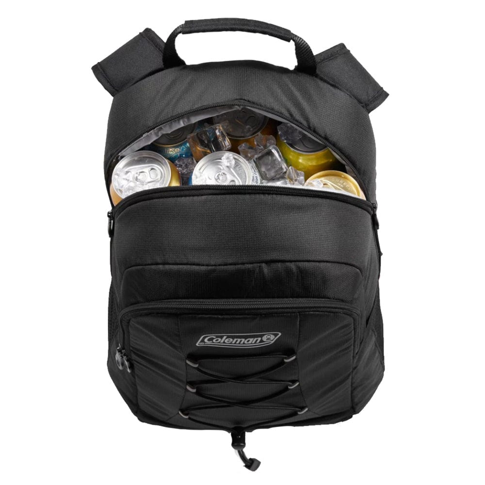 Coleman CHILLER 28-Can Soft-Sided Backpack Cooler - Black [2158133] - The Happy Skipper