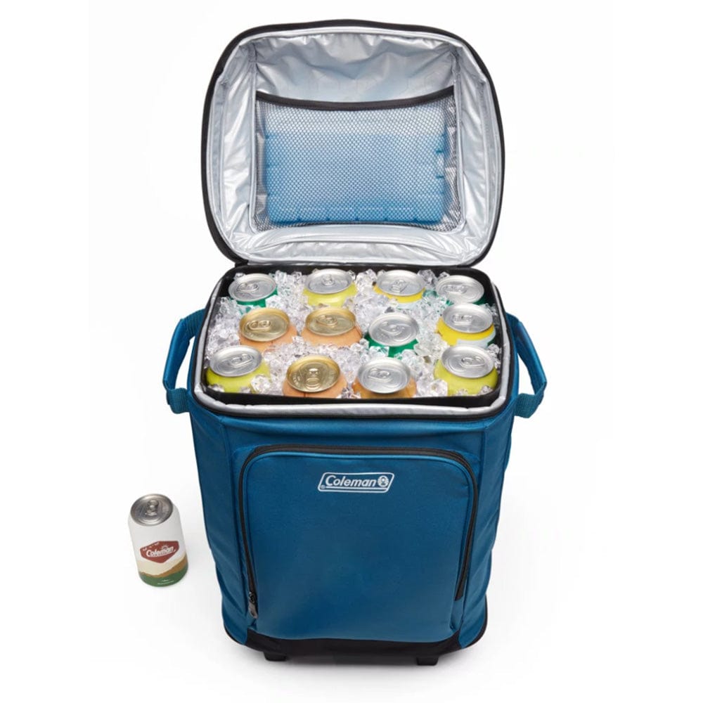 Coleman CHILLER 42-Can Soft-Sided Portable Cooler w/Wheels - Deep Ocean [2158120] - The Happy Skipper