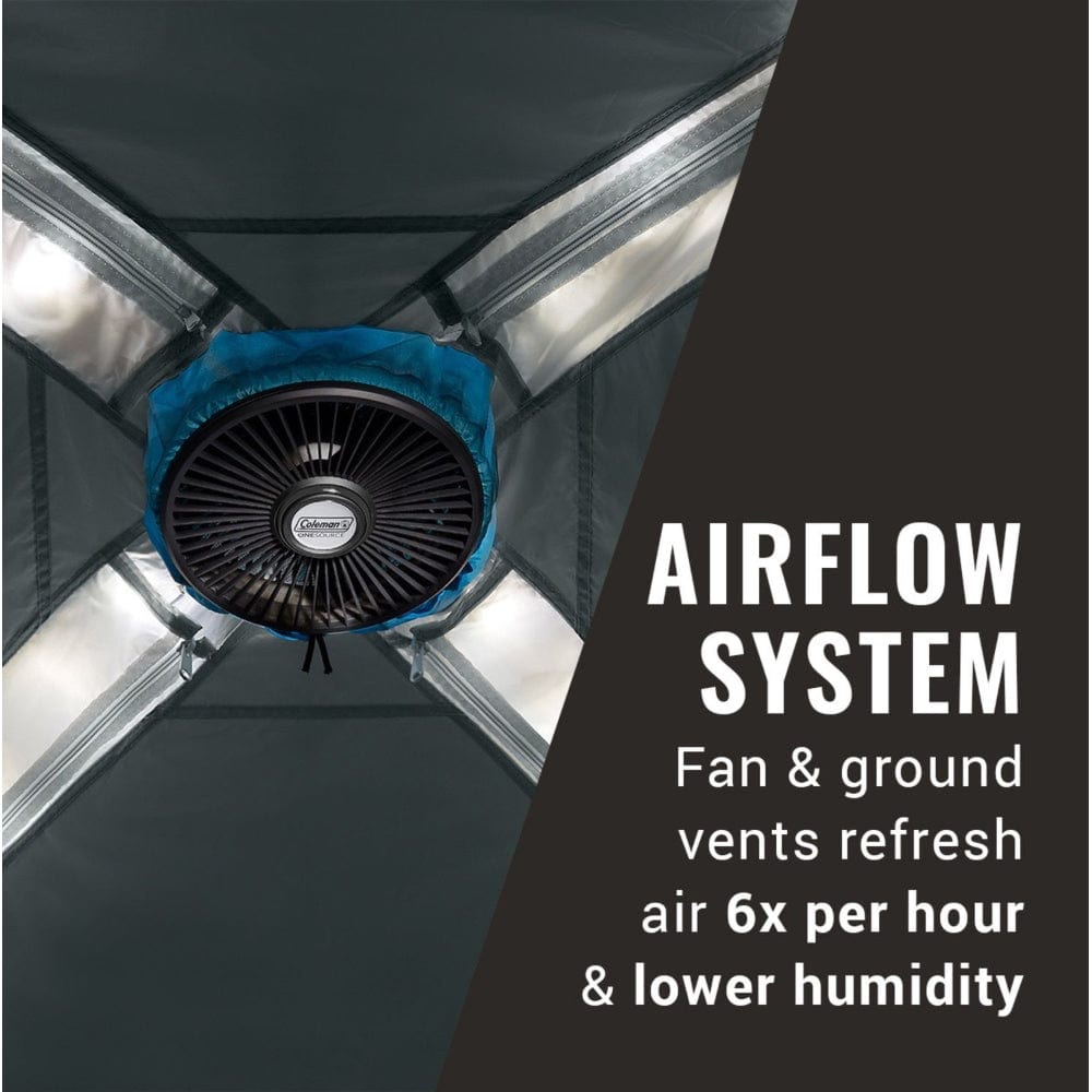 Coleman OneSource Rechargeable 4-Person Camping Dome Tent w/Airflow System LED Lighting [2000035457] - The Happy Skipper