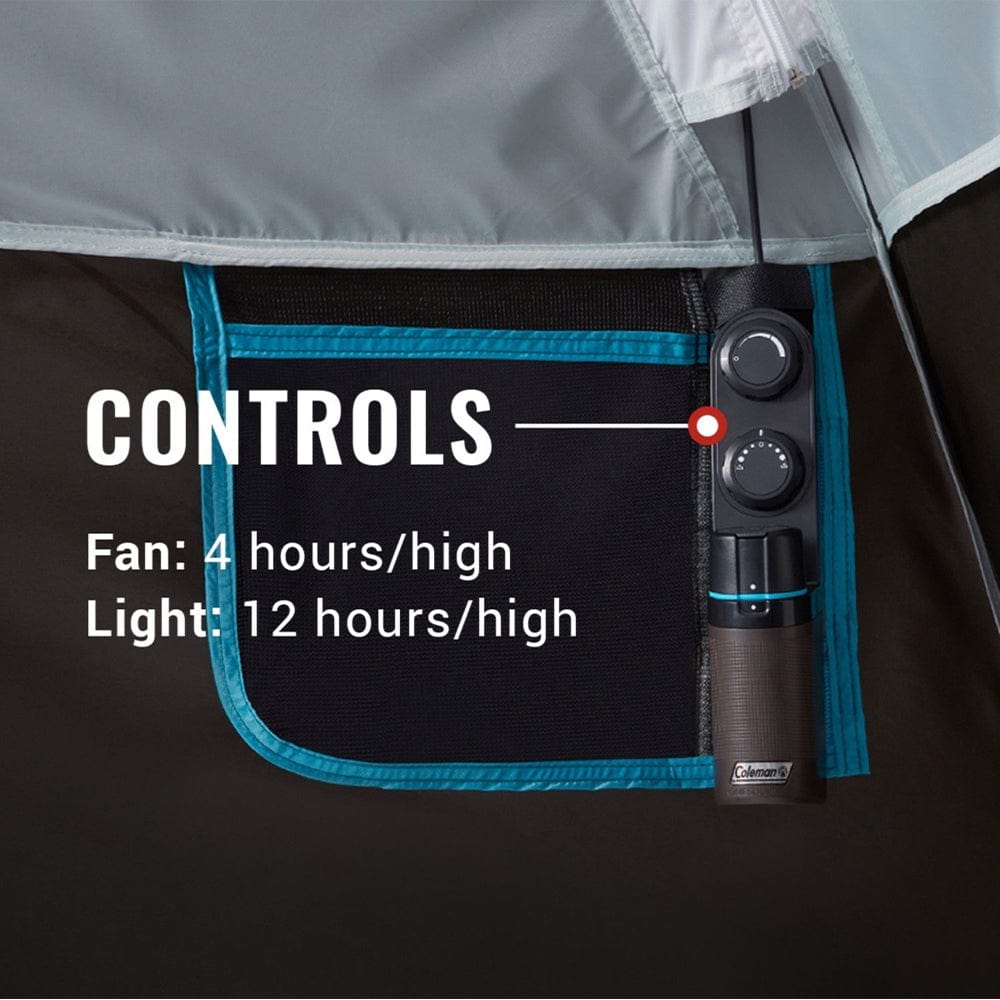 Coleman OneSource Rechargeable 4-Person Camping Dome Tent w/Airflow System LED Lighting [2000035457] - The Happy Skipper