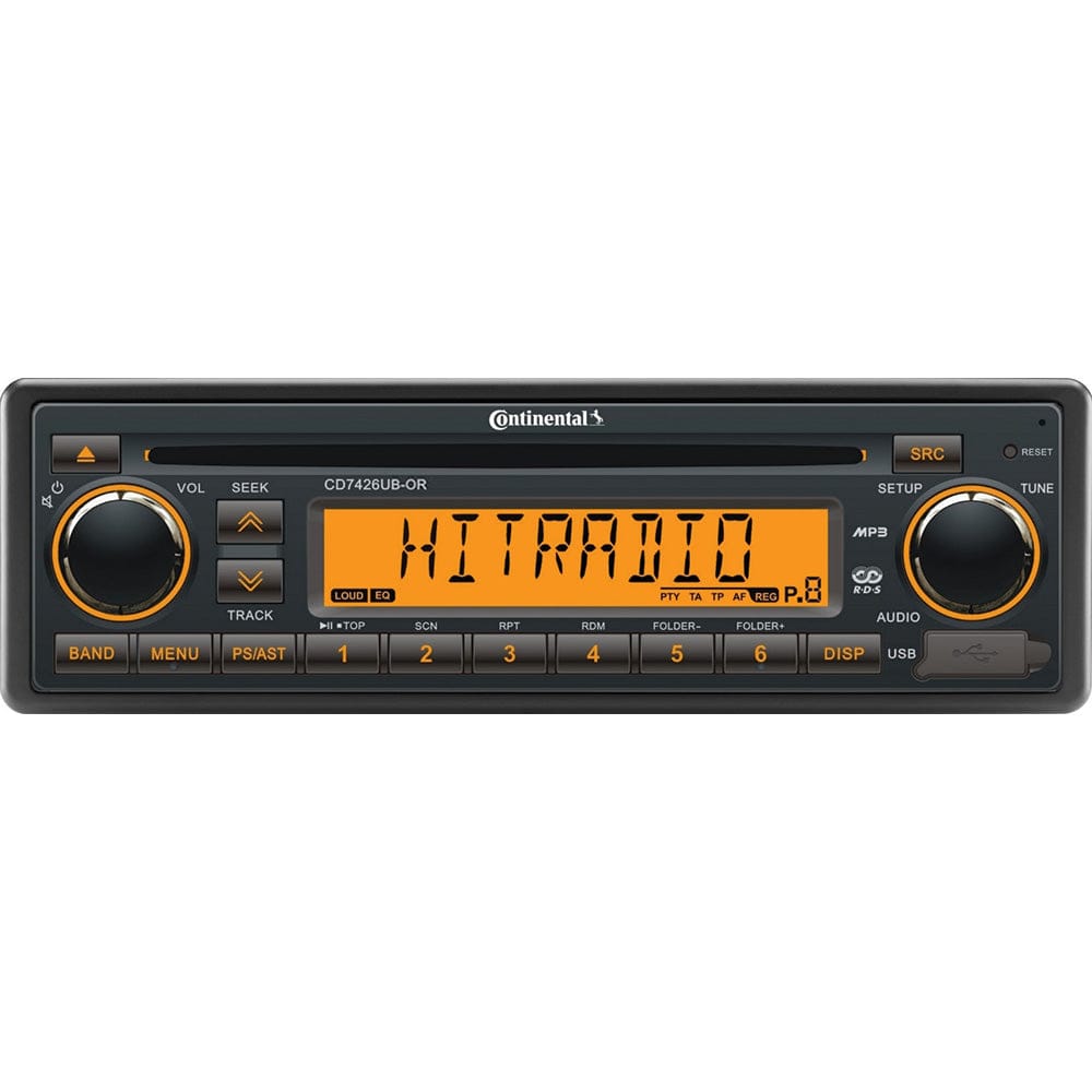 Continental Stereo w/CD/AM/FM/BT/USB - 24V [CD7426UB-OR] - The Happy Skipper