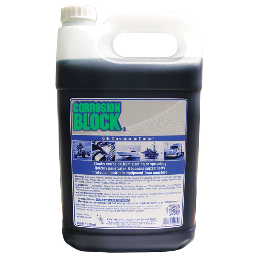 Corrosion Block Liquid 4-Liter Refill - Non-Hazmat, Non-Flammable Non-Toxic [20004] - The Happy Skipper