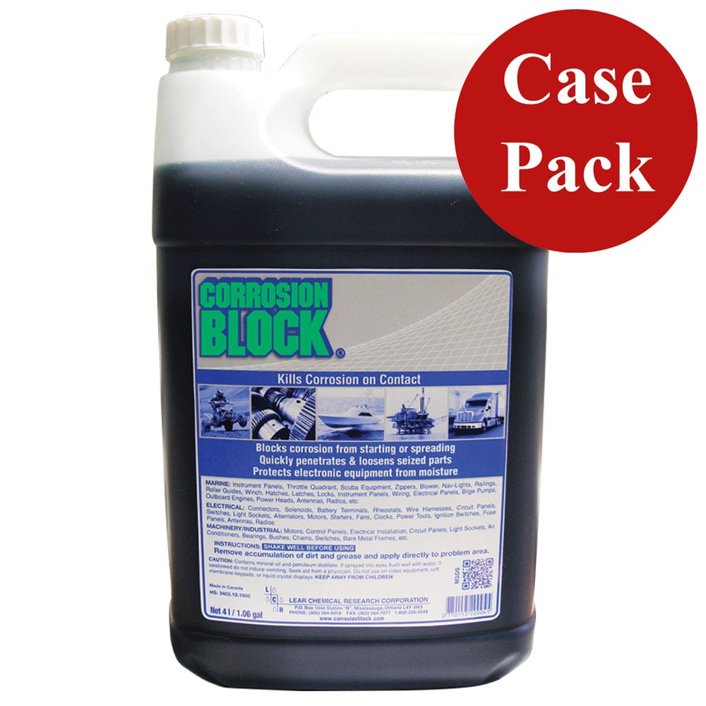 Corrosion Block Liquid 4-Liter Refill - Non-Hazmat, Non-Flammable Non-Toxic *Case of 4* [20004CASE] - The Happy Skipper