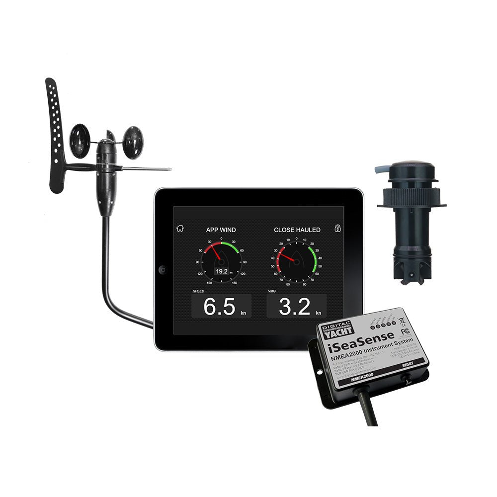 Digital Yacht iSeaSense Wireless Speed Depth Temp Pack Plus Wind [ZDIGISSPK2] - The Happy Skipper