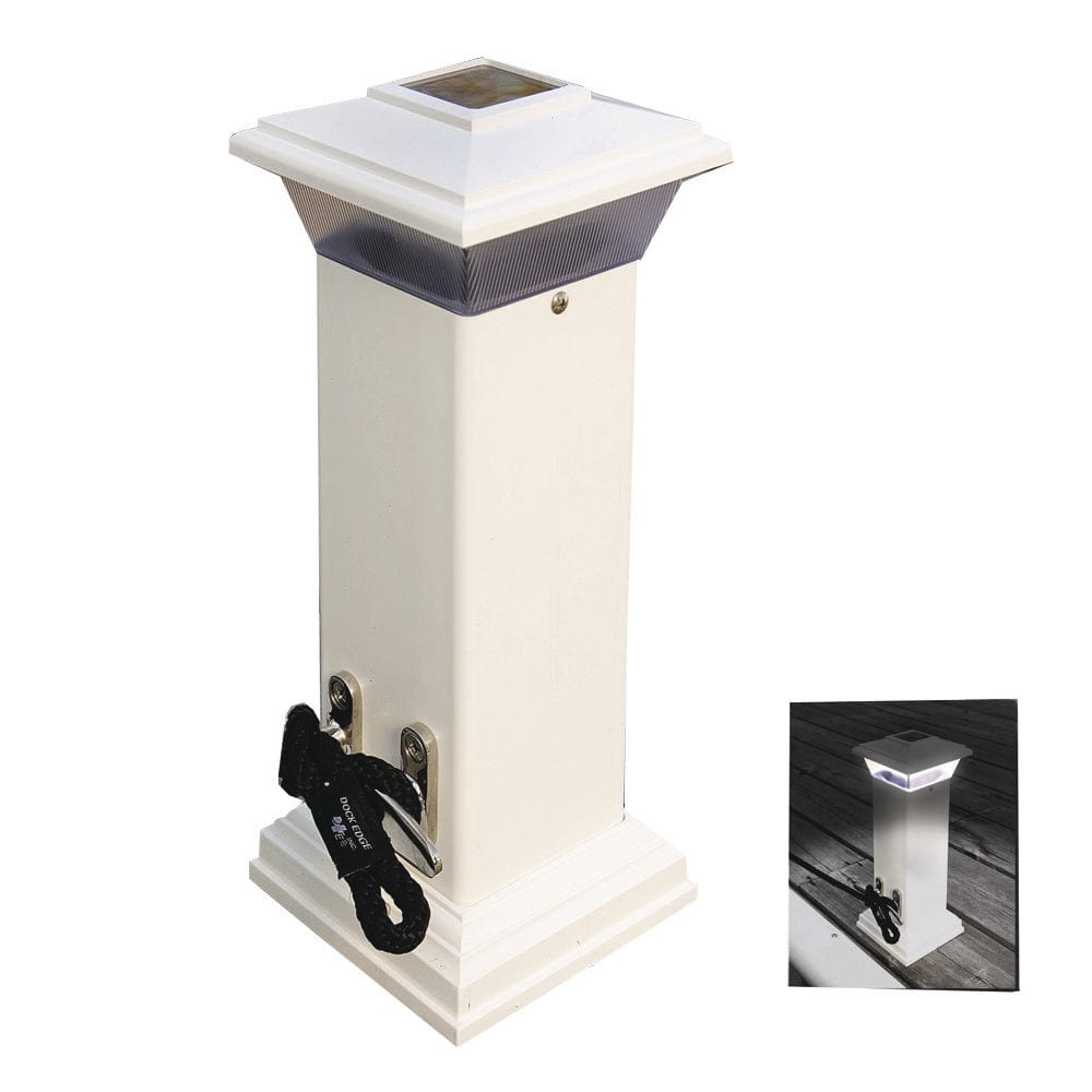 Dock Edge Cleatlite Solar Dock Light w/SS Mooring Cleat 12" [96-250-F] - The Happy Skipper