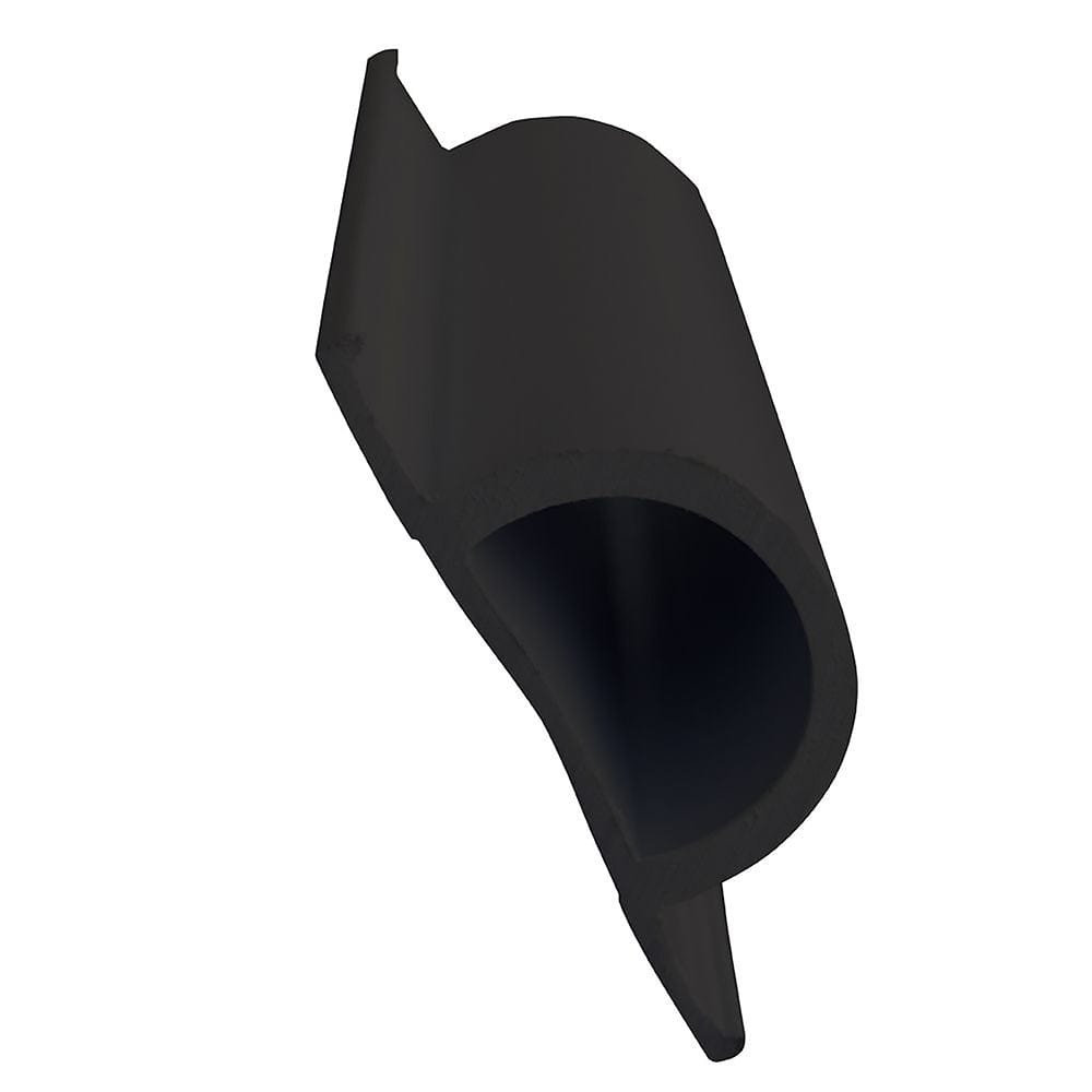 Dock Edge Standard "D" PVC Profile - 16' Roll - Black [1193-F] - The Happy Skipper
