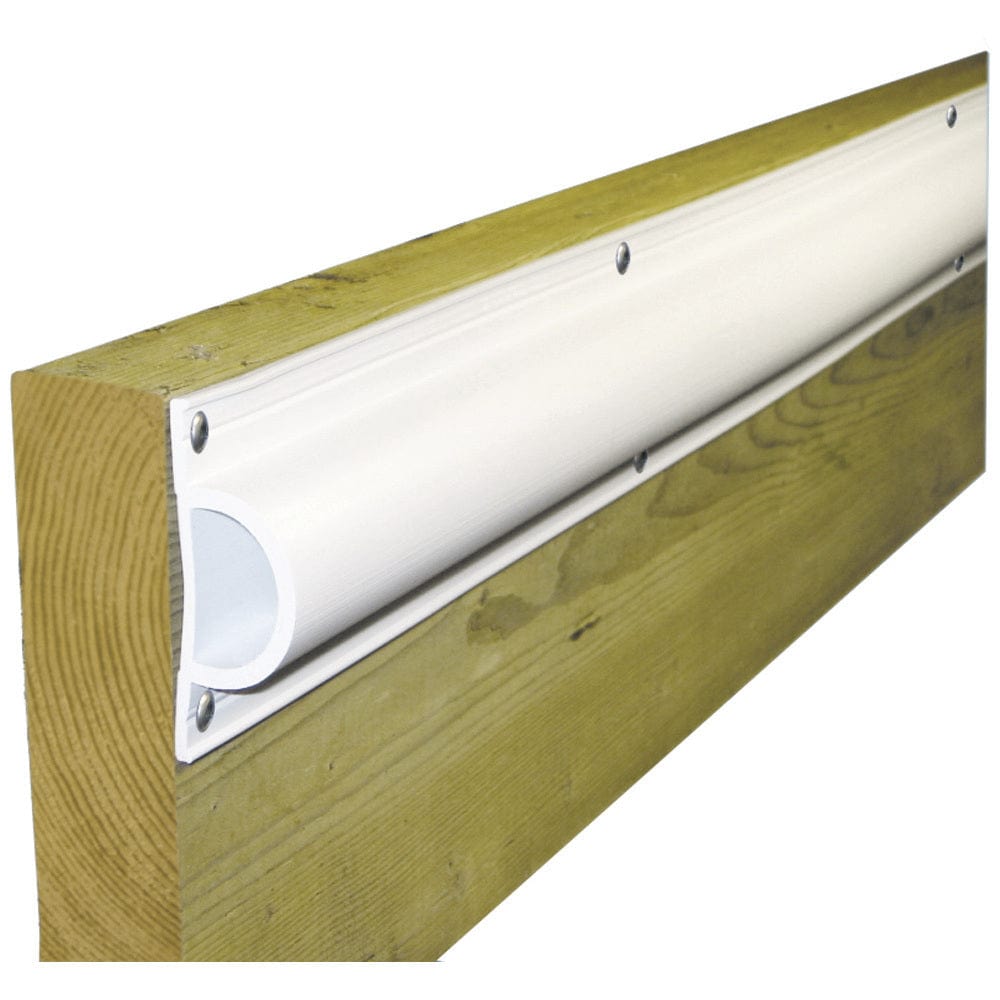 Dock Edge Standard "D" PVC Profile 16ft Roll - White [1190-F] - The Happy Skipper