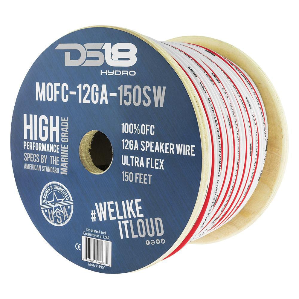 DS18 HYDRO Marine Grade OFC Speaker Wire 12 GA - 150 Roll [MOFC12GA150SW] - The Happy Skipper