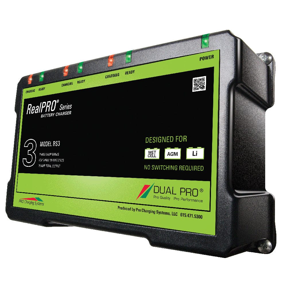 Dual Pro RealPRO Series Battery Charger - 18A - 3-6A-Banks - 12V-36V [RS3] - The Happy Skipper