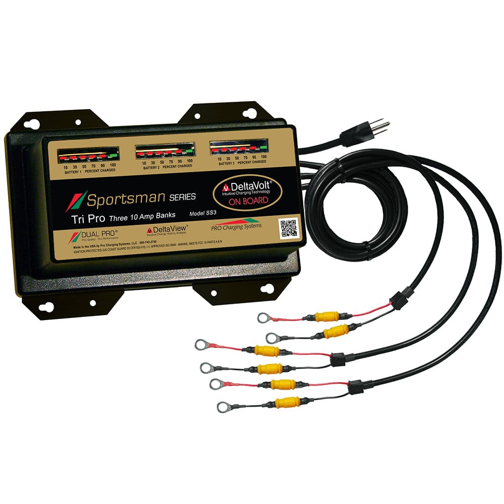 Dual Pro Sportsman Series Battery Charger - 30A - 3-10A-Banks - 12V-36V [SS3] - The Happy Skipper