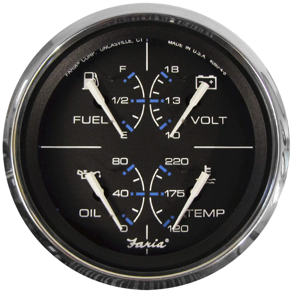 Faria Chesapeake Black 4" Multifunction Gauge [33751] - The Happy Skipper